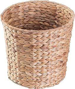 Vintiquewise Natural Water Hyacinth Round Waste Basket - for Bathrooms, Bedrooms, or Offices | Amazon (US)