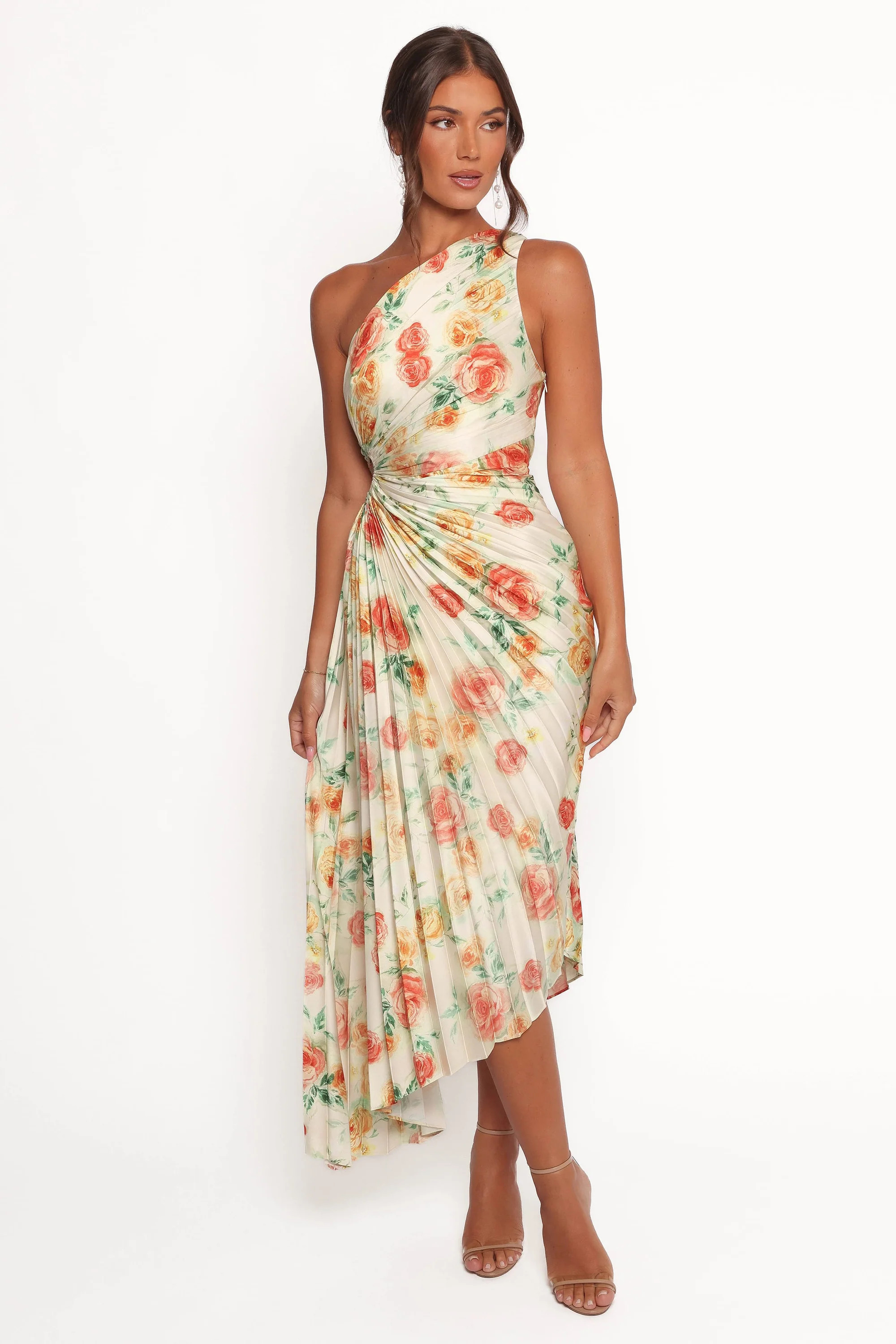 Kleo One Shoulder Maxi Dress - Yellow Floral | Petal & Pup (US)