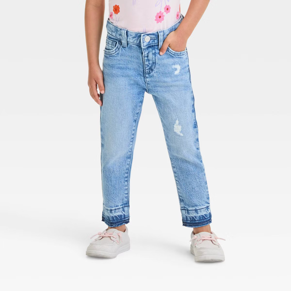 Toddler Straight Released Hem Jeans - Cat & Jack™ Blue | Target