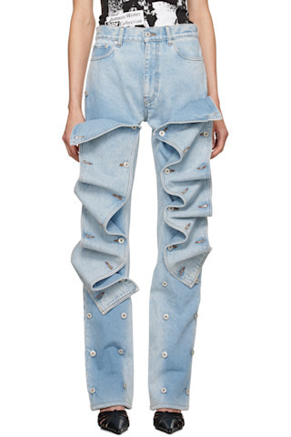 Blue Snap Off Jeans | SSENSE