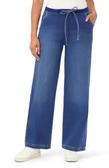 Kensie Drawstring Knit Wide Leg Pants in Lesina at Nordstrom Rack, Size Large | Nordstrom Rack