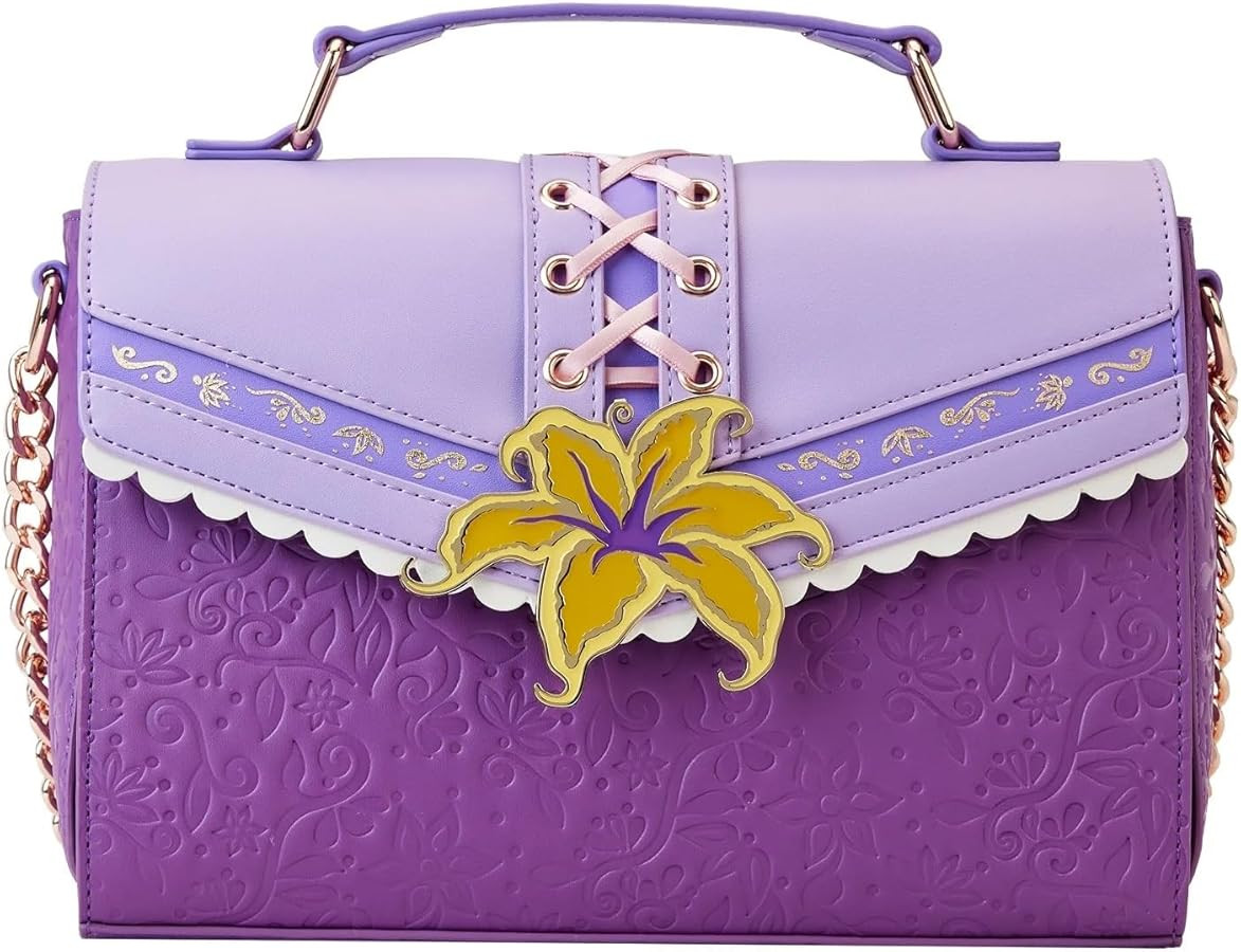 Loungefly Disney Tangled Rapunzel Cosplay Magic Flower Crossbody Womens Bag Purse | Amazon (US)