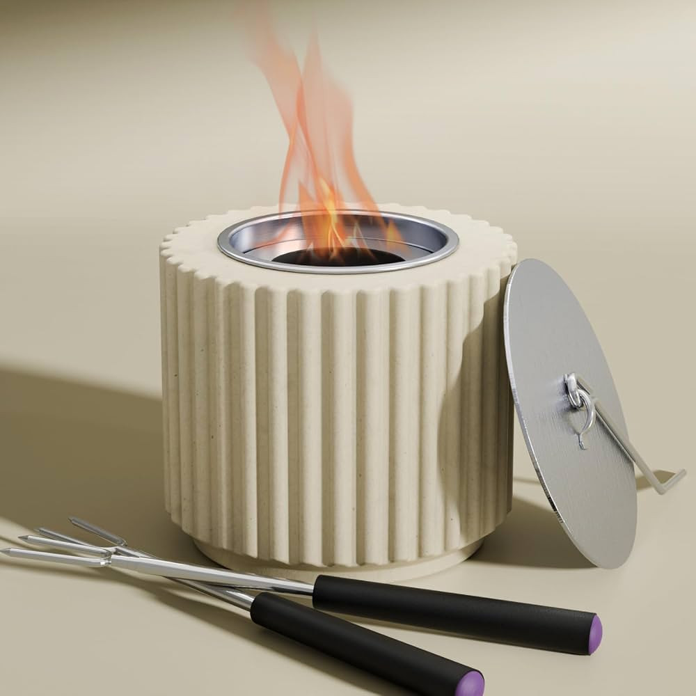 Tabletop Fire Pit Bowl with Smores Kit, Portable Table Top FirePit for Party Camping Balcony Pati... | Amazon (US)