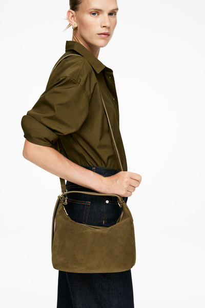 Suede Bag – Khaki Green – Women – ARKET GB | Arket UK