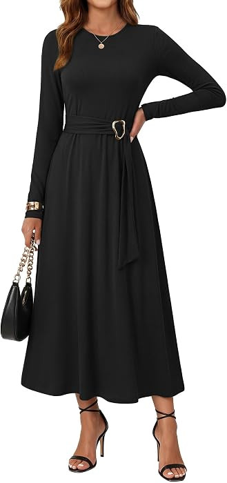 GRACE KARIN Womens Long Sleeve Fall Maxi Casual Dresses 2026 | Amazon (US)