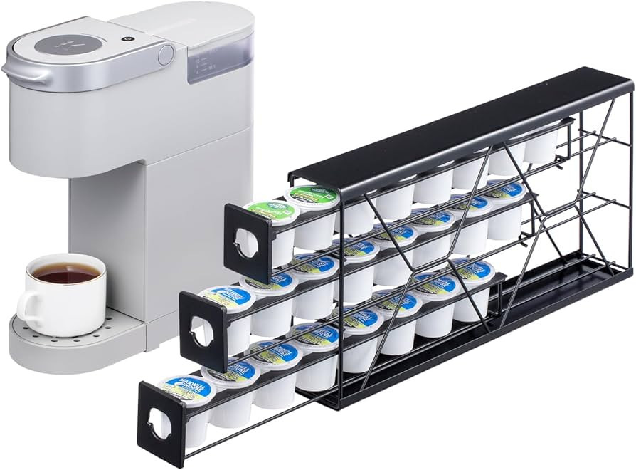 Amazon.com: FlagShip K Cup Holder Drawer 3 Tier Coffee Pod Holder for K Pod Save Space Countertop Kitchen (24 Pods Capacity) : Home & Kitchen | Amazon (US)