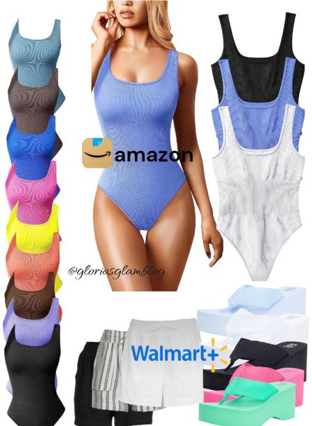 These tank top bodysuits from Amazon are incredible! They come in a 3 pack in multiple colors and is super inexpensive! All are on sale! One pack is on sale for just $15! That’s only $5 each! Amazing! So cute for summer with a skirt or these linen shorts and flip flops from Walmart. And stock up with fall colors to wear with pants and a blazer. ❤️

#LTKFind #LTKsalealert #LTKstyletip