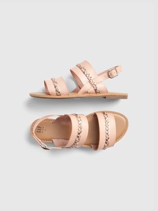 Metallic Braided Sandals | Gap US