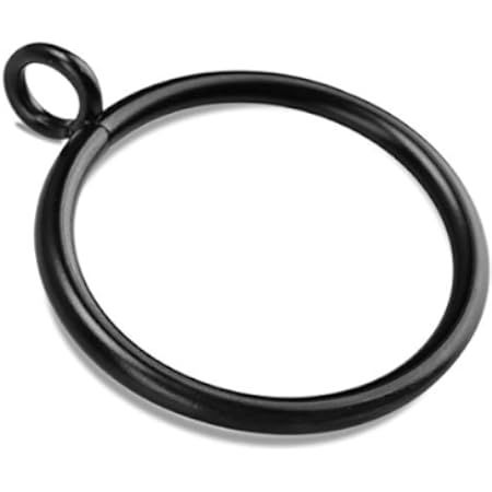 1.25-Inch Drapery Curtain Ring with Eyelet for Curtain Panels, Set of 30 PCS – Black Curtain Rings | Amazon (US)