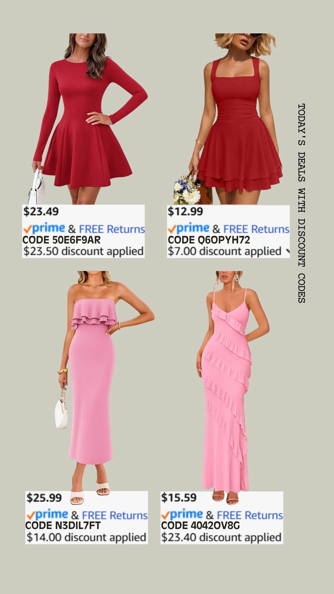 PROMO CODE DEALS ON AMAZON!

Promo codes are entered are on the check out screen where you select payment method. 

Codes & coupons only work for a limited time! If you get an error, it may have maxed the color/size you selected.. so try another one. Sometimes it helps to check out one item at a time! 

SCREENSHOT TO EASILY COPY/PASTE PROMO CODE AT CHECKOUT! 

#LTKSaleAlert #LTKootd #LTKFindsUnder50