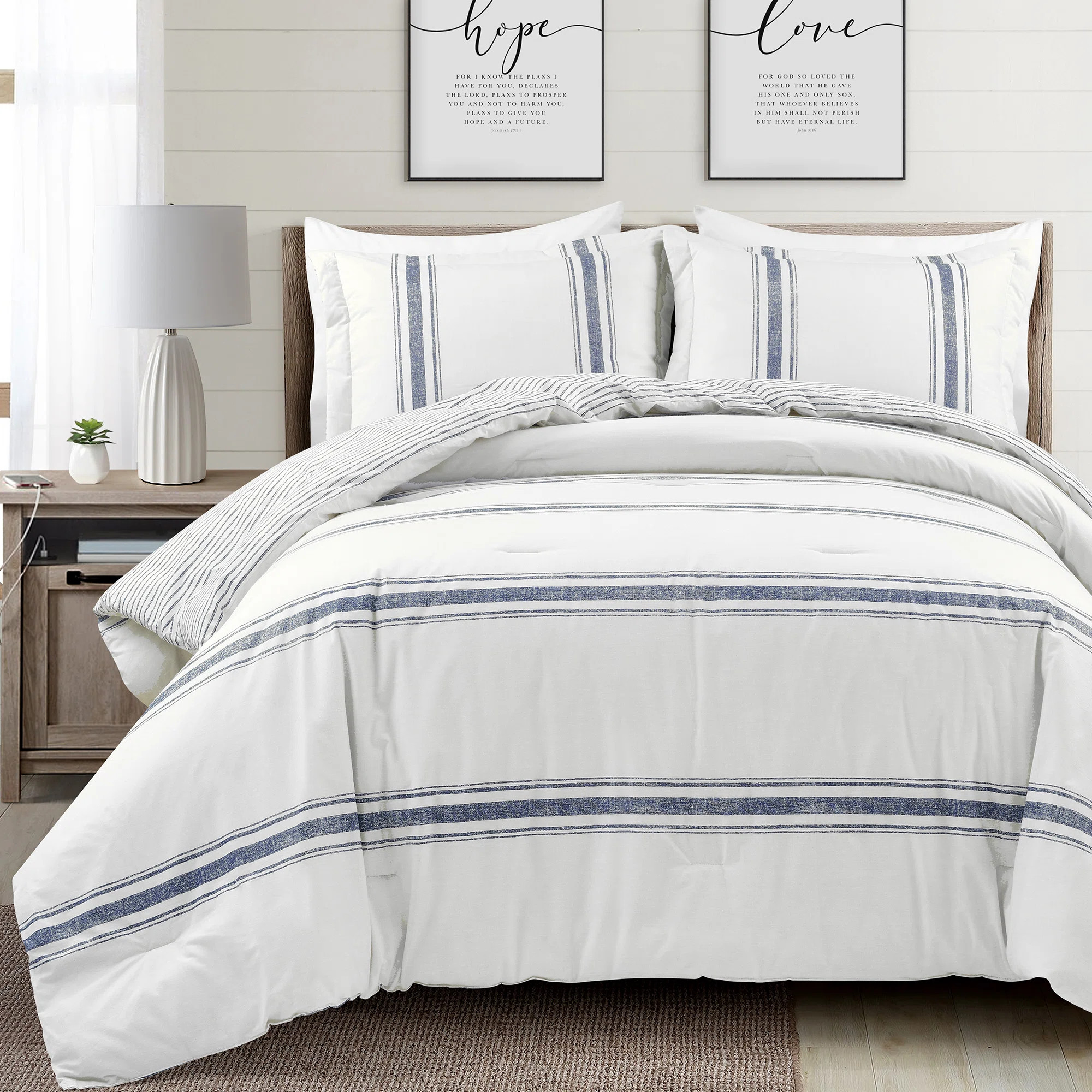 Gilroy Cotton Striped Comforter Set | Wayfair North America