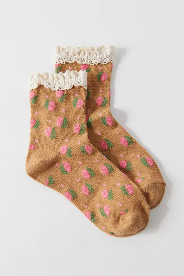 Henley Ruffle Ankle Sock | Urban Outfitters (US and RoW)