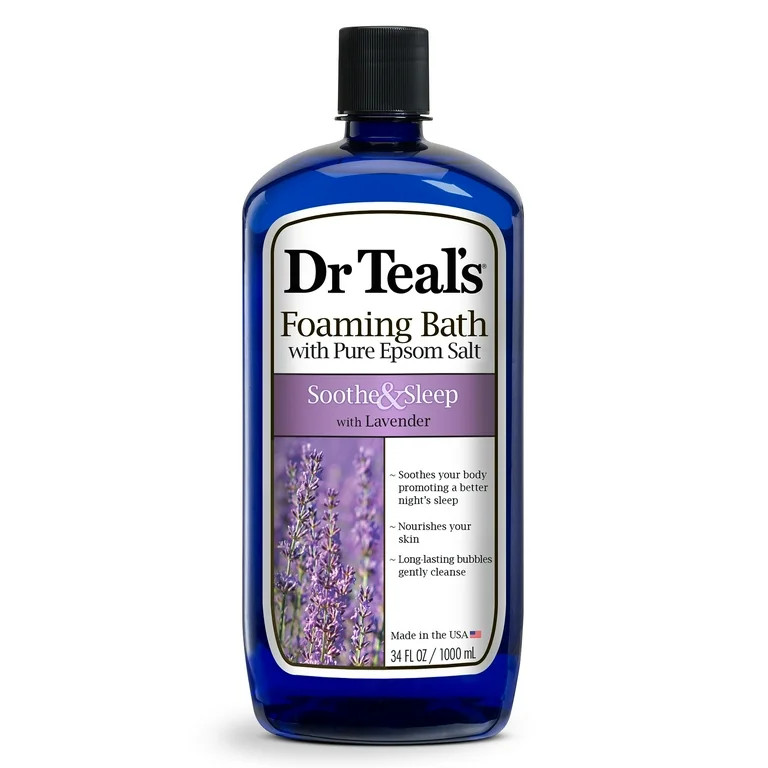 Dr Teal's Foaming Bath with Pure Epsom Salt, Soothe & Sleep with Lavender, 34 fl oz | Walmart (US)