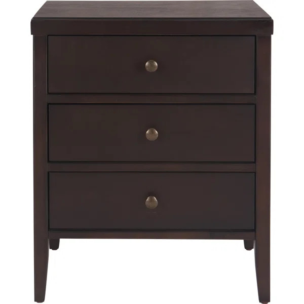 ClickDecor Finley Solid Wood Modern 3-Drawer Nightstand | Wayfair North America
