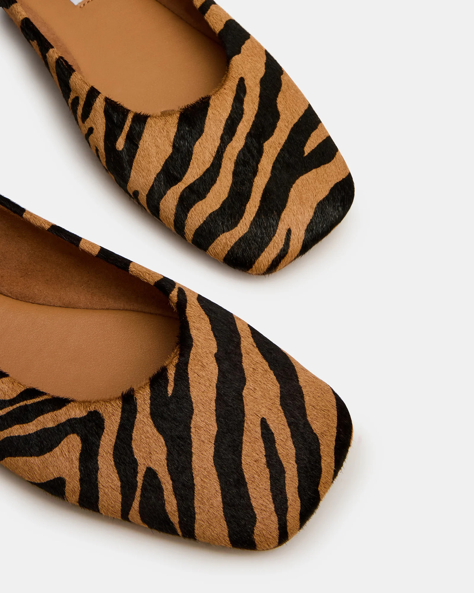 NURTURE Zebra Square-Toe Ballet Women's Flat | Steve Madden (US)