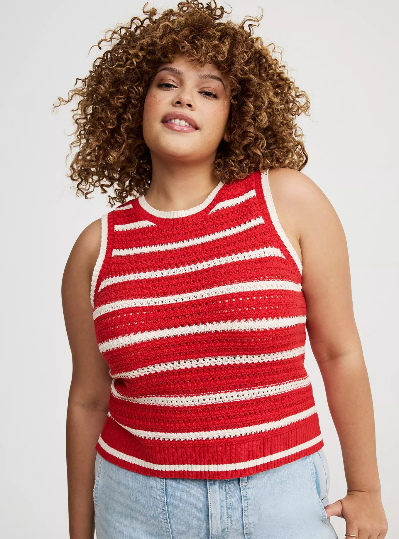Cropped Open Stitch Tank | Torrid (US & Canada)