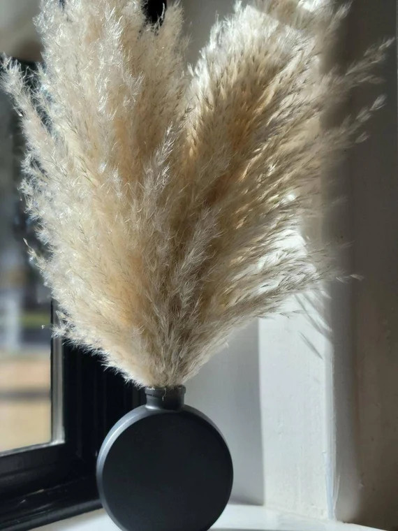 Small Modern Minimalist Chic Mini Matte Black Vase With Fluffy | Etsy | Etsy (US)
