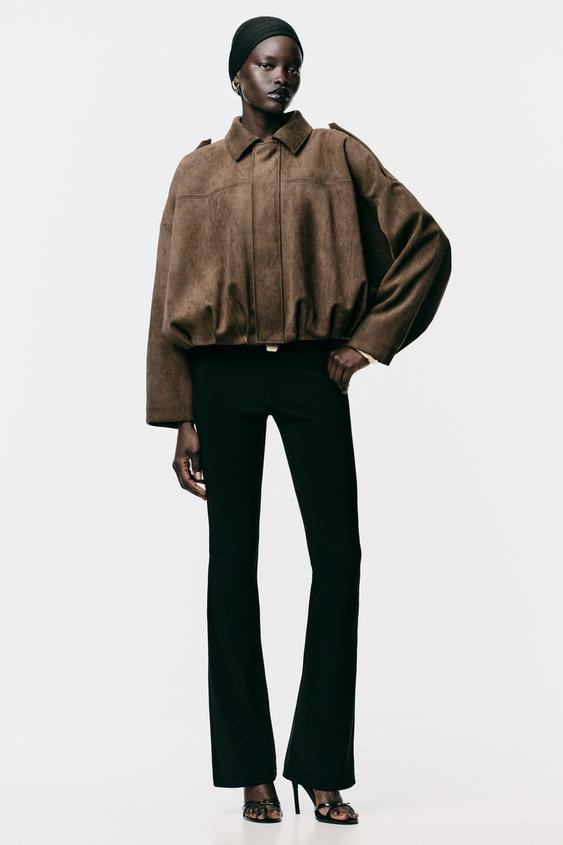 SUEDE EFFECT BOMBER JACKET | Zara US