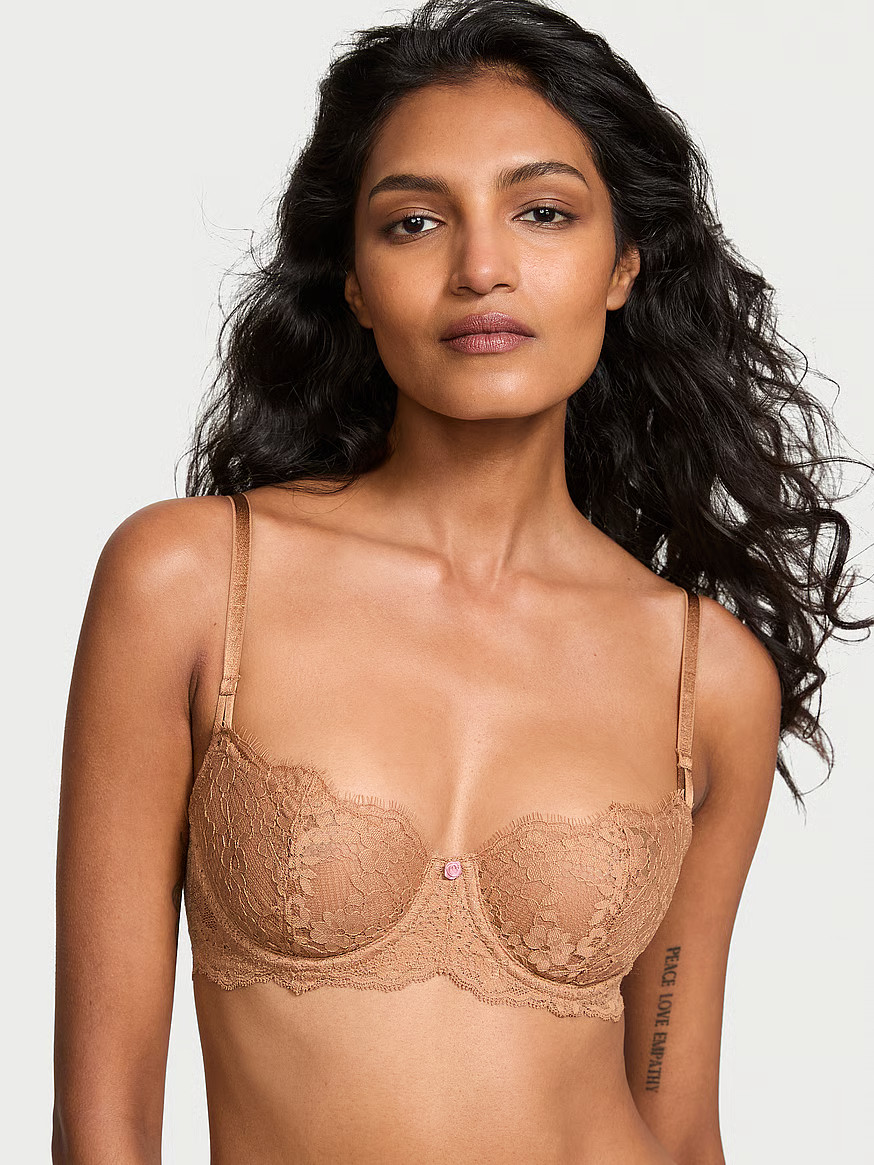 Buy Wicked Unlined Lace Balconette Bra, Toffee - Order Bras online - Victoria's Secret US | Victoria's Secret (US / CA )