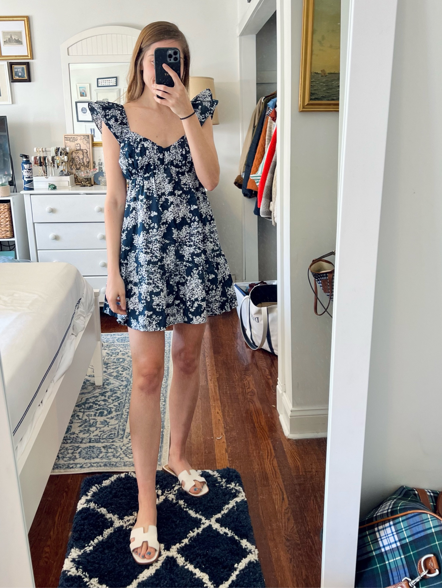 Loving this navy and white ruffle sleeve mini dress from Abercrombie!! Perfect for spring/summer 😇 I’m wearing a size Small Tall and I’m 5’8! #abercrombie #springfashion #dress #preppy #classicstyle

#LTKSale #LTKFind #LTKstyletip