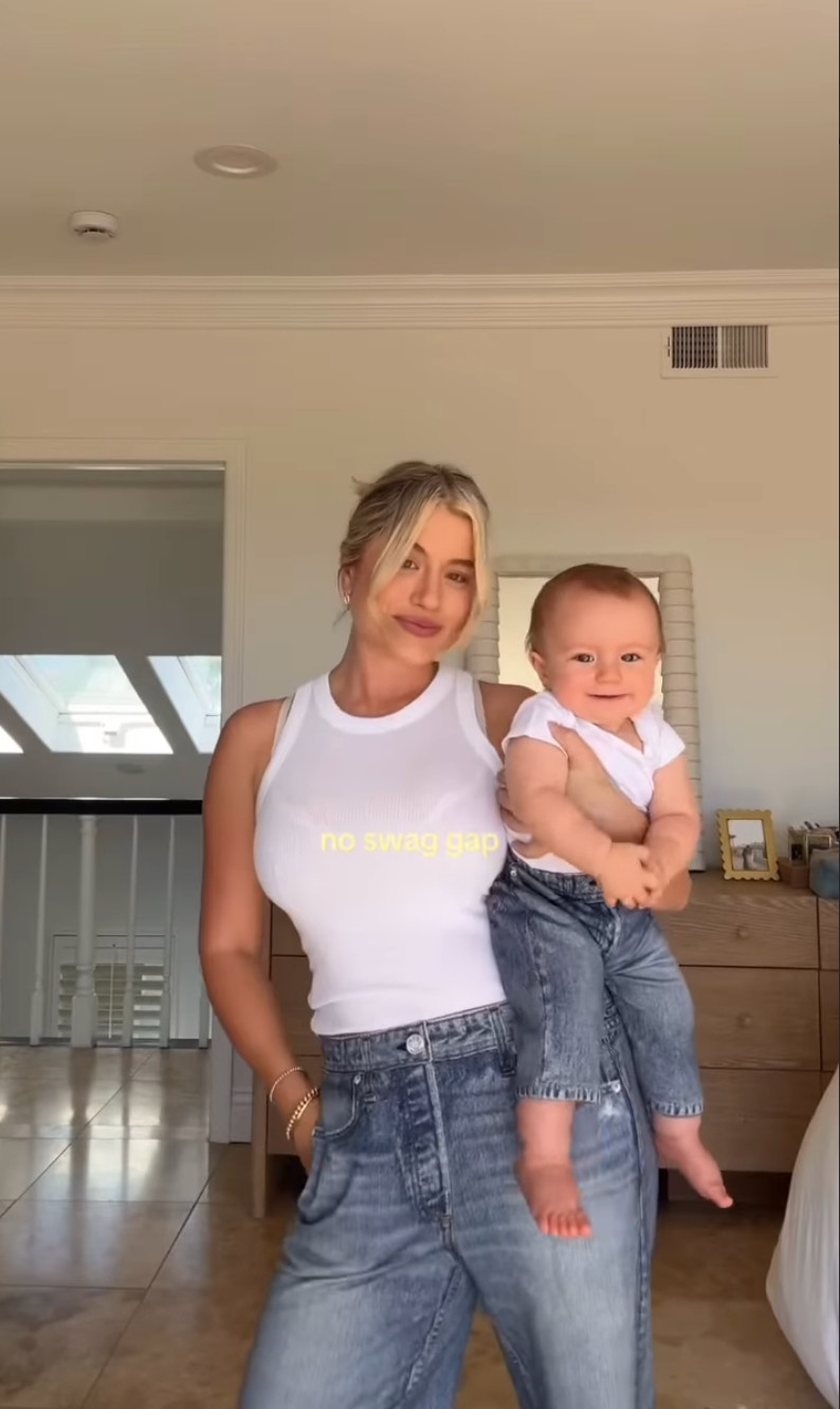 I swear we didn’t plan this ❤️ @ragandbone 

 #LTKootd #LTKmomlife #LTKBaby