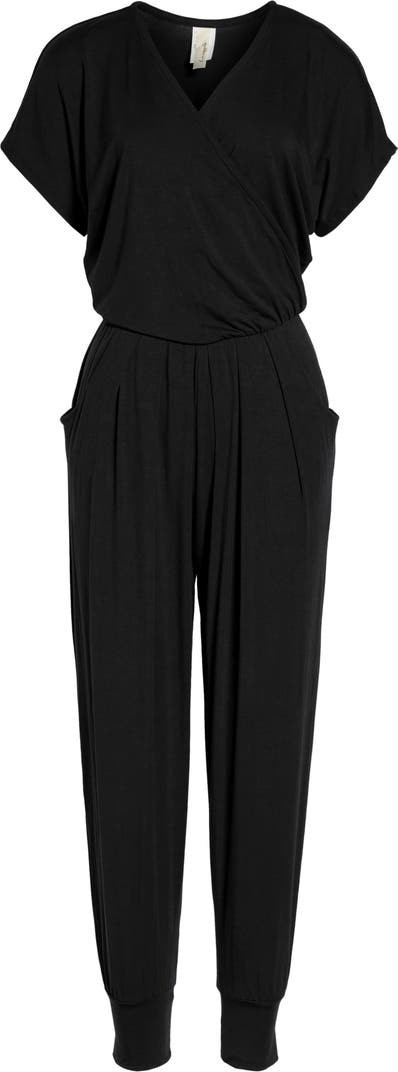 Short Sleeve Wrap Top Jumpsuit | Nordstrom
