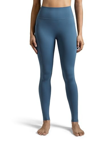 Colorfulkoala Dreamlux No Front Seam Full-Length Leggings with Pockets for Women 28" Inseam, Seamless High Waisted Buttery Soft Yoga Pants (L, Dark Jasper) | Amazon (US)