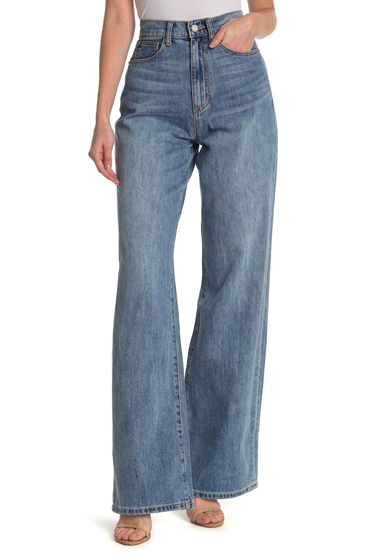 WeWoreWhat High Rise Wide Leg Jeans at Nordstrom Rack | Hautelook