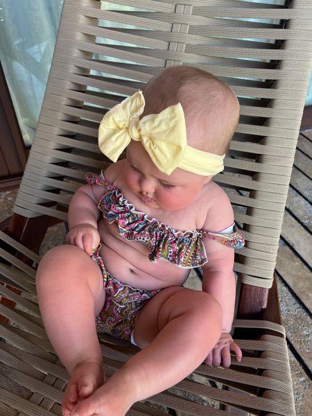 Baby swimwear and Etsy bow