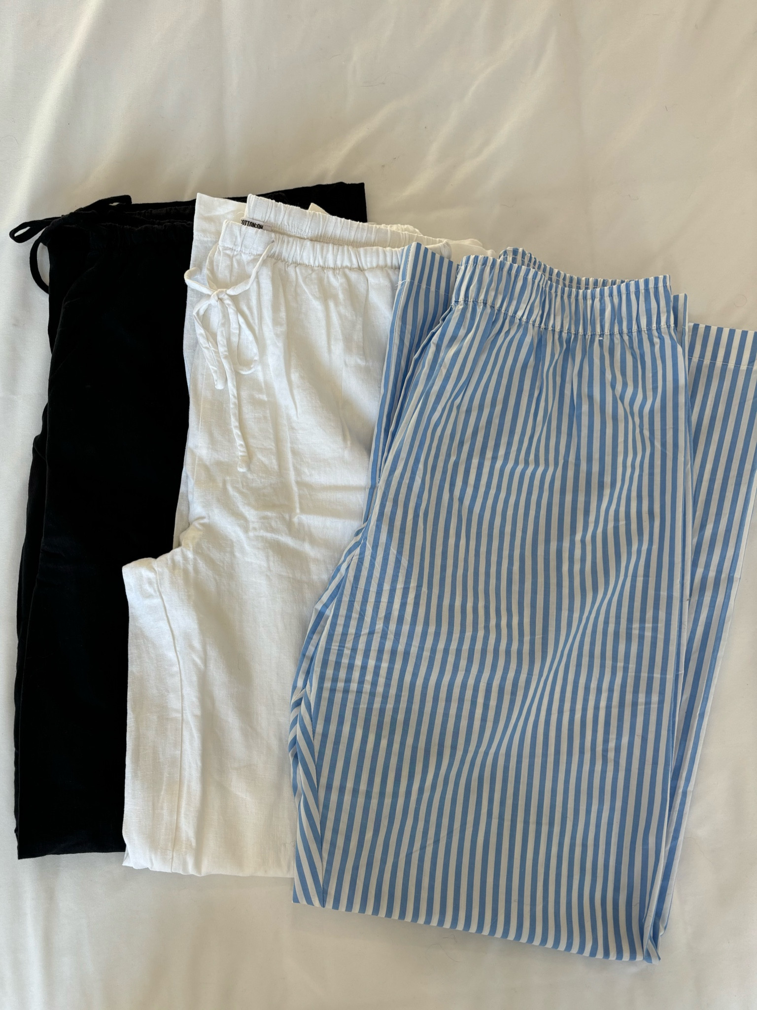 Wide leg spring linen pants 