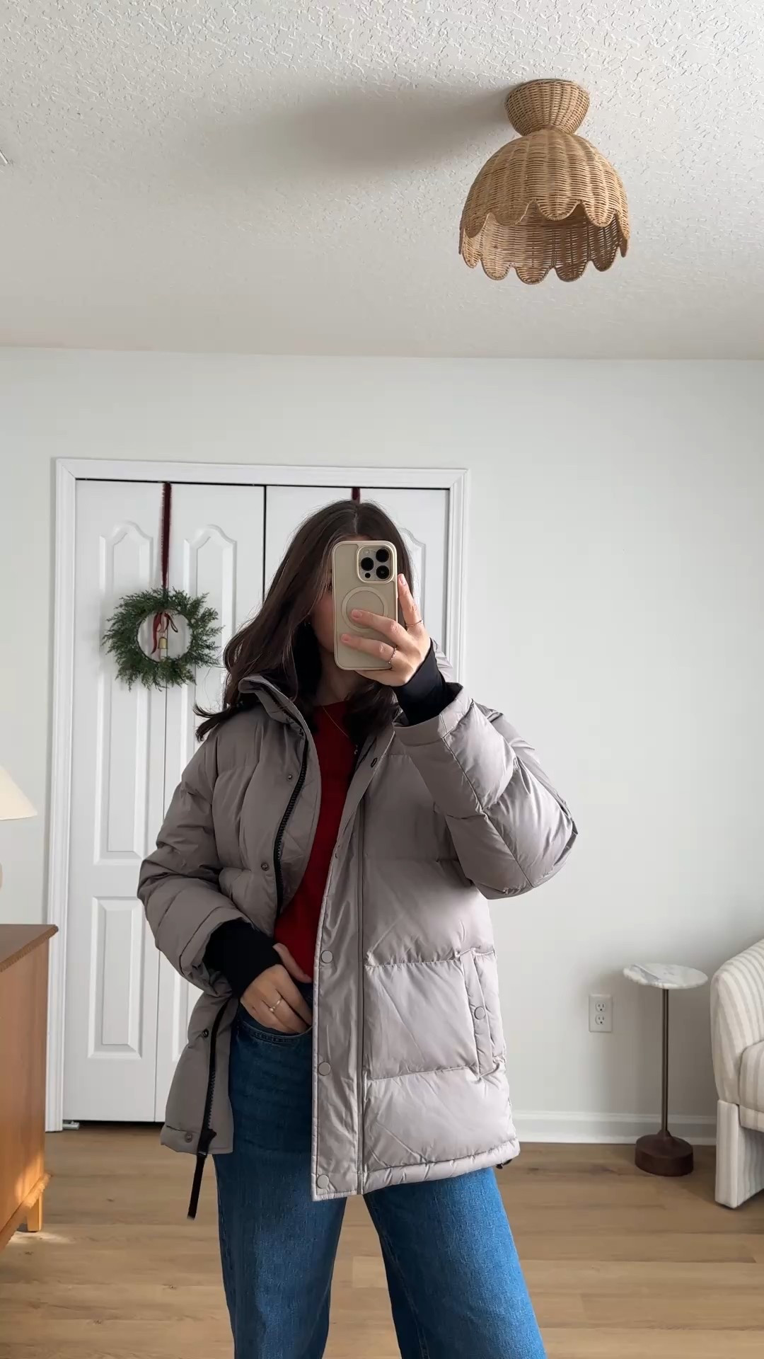 @onequince puffer jacket! Super warm, has a removable hood, inner pocket, thumb hole sleeves, and made with responsible down #quincepartner wearing size medium/sized up 1 for more room 

#LTKootd #LTKSeasonal