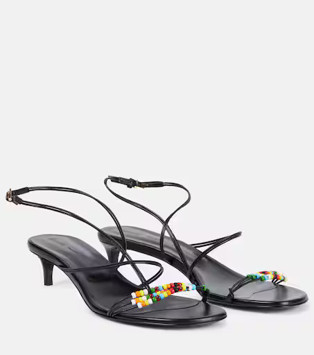 Khaite Loop 35 beaded leather sandals | Mytheresa (US/CA)