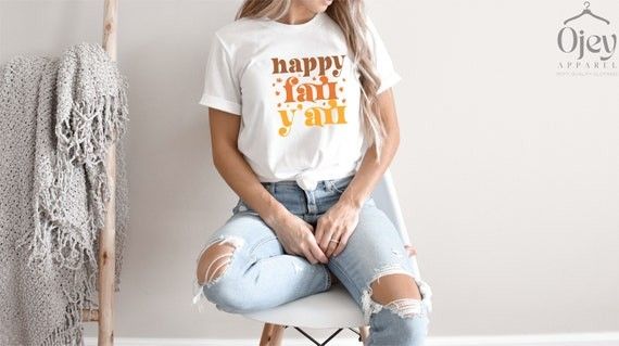 Happy Fall Yall Shirt, Happy Fall Shirt, Thanksgiving Shirt, Autumn Shirt, Cute Fall Shirt, Minim... | Etsy (US)
