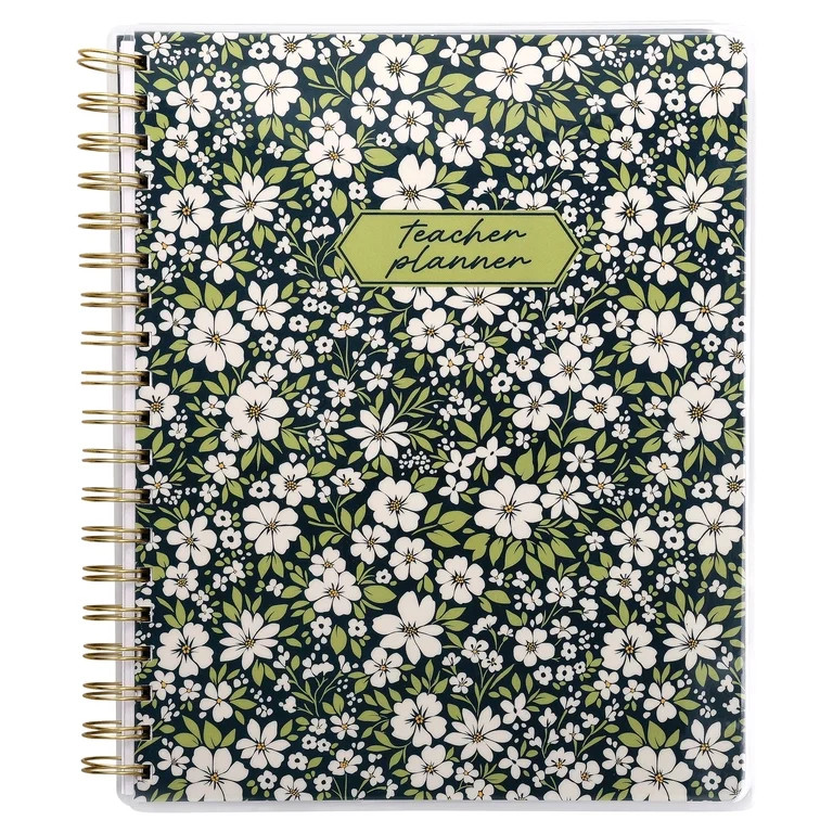 Pen+Gear 12-Month Monthly Teacher Planner, July 2026-June 2027, Dark Navy Floral, 7.75" x 9.75" | Walmart (US)