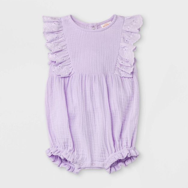 Baby Girls' Bubble Gauze Short Sleeve Romper - Cat & Jack™ | Target
