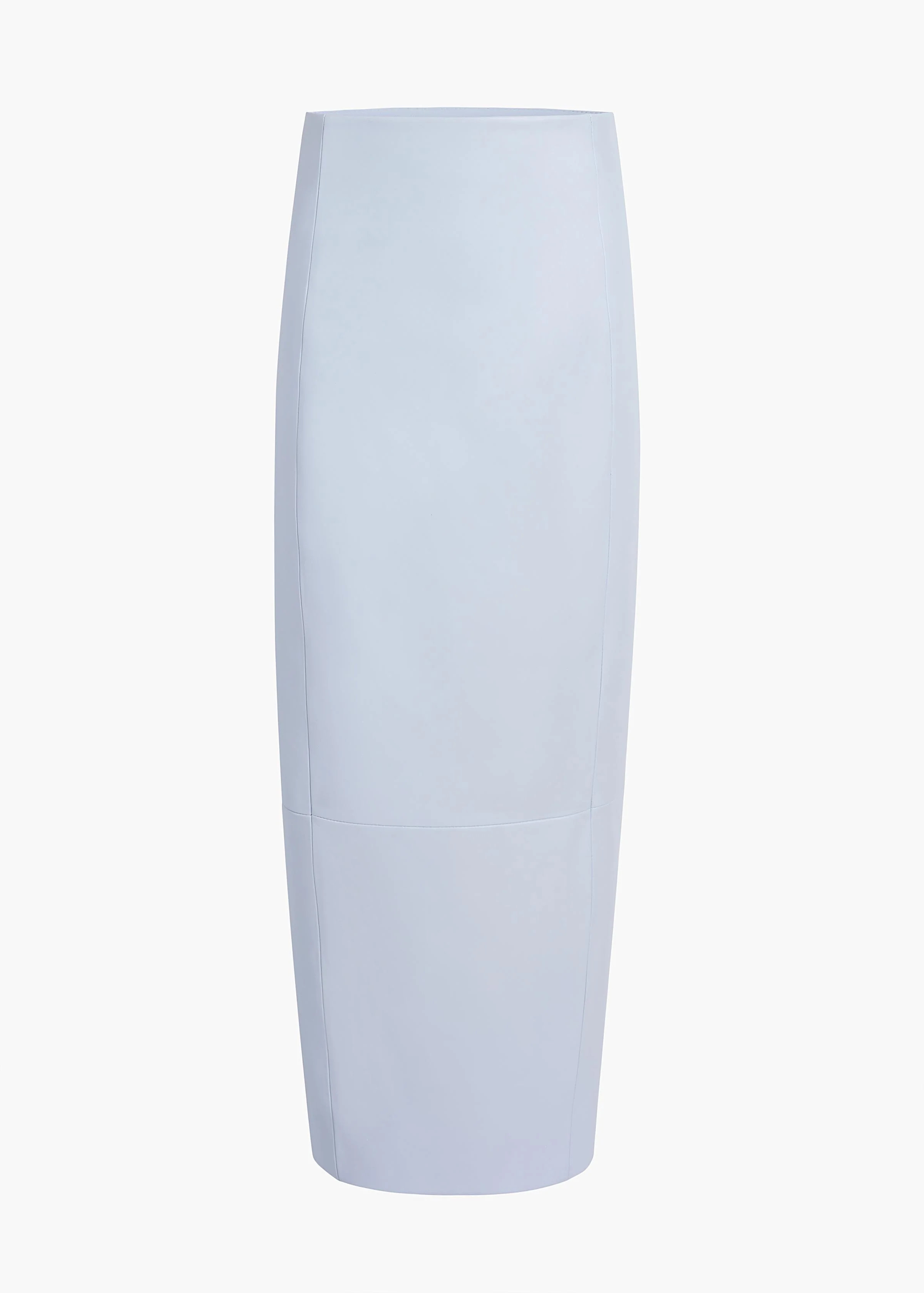 KHAITE - Lyle Skirt In Sky Blue Leather | Khaite