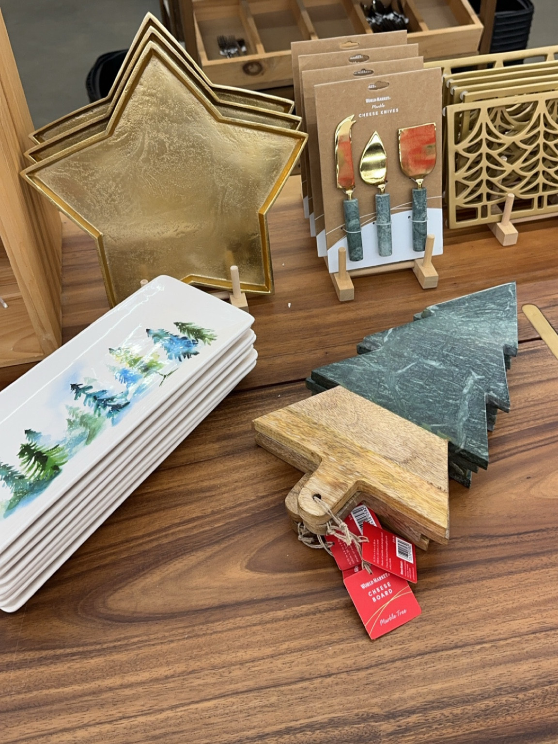 Water color winter collection. Green marble and wood Christmas tree cutting board, serving tray. 

#LTKHoliday #LTKSeasonal #LTKHome