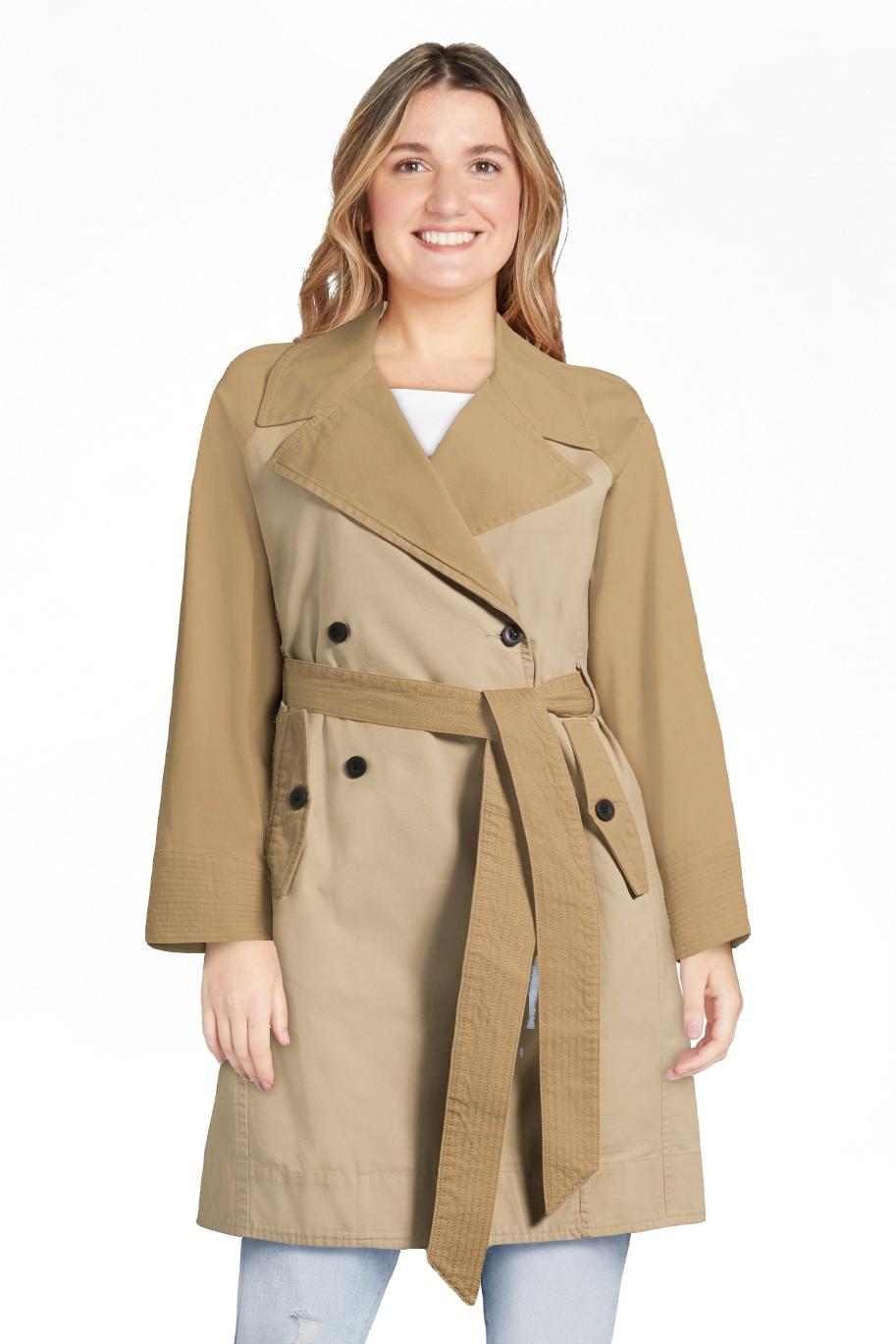 Free Assembly Women’s Modern Trench Coat, Sizes XS-XXL | Walmart (US)
