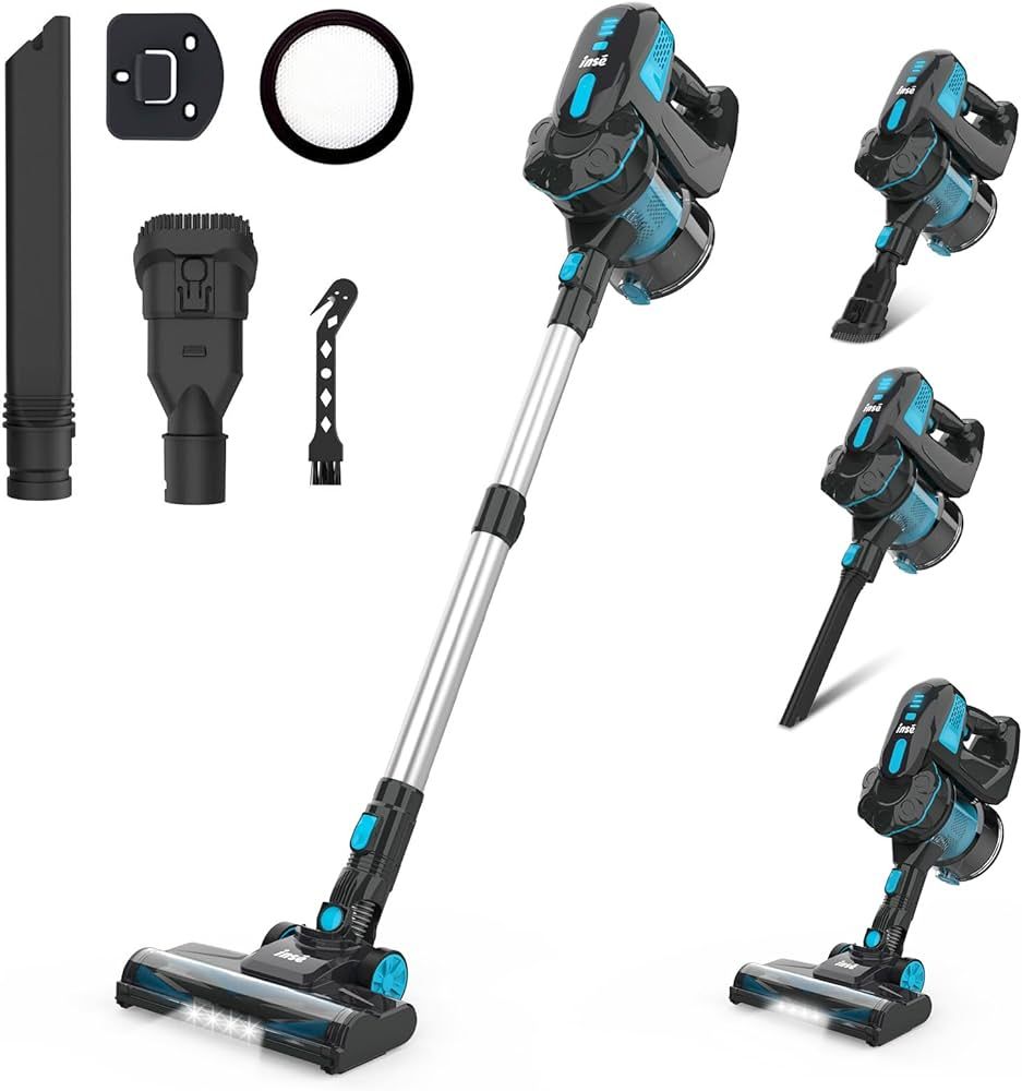 INSE Cordless Vacuum Cleaner, 6-in-1 Powerful Stick Vacuum, 45 mins Runtime, Ultra-Quiet, Lightwe... | Amazon (US)