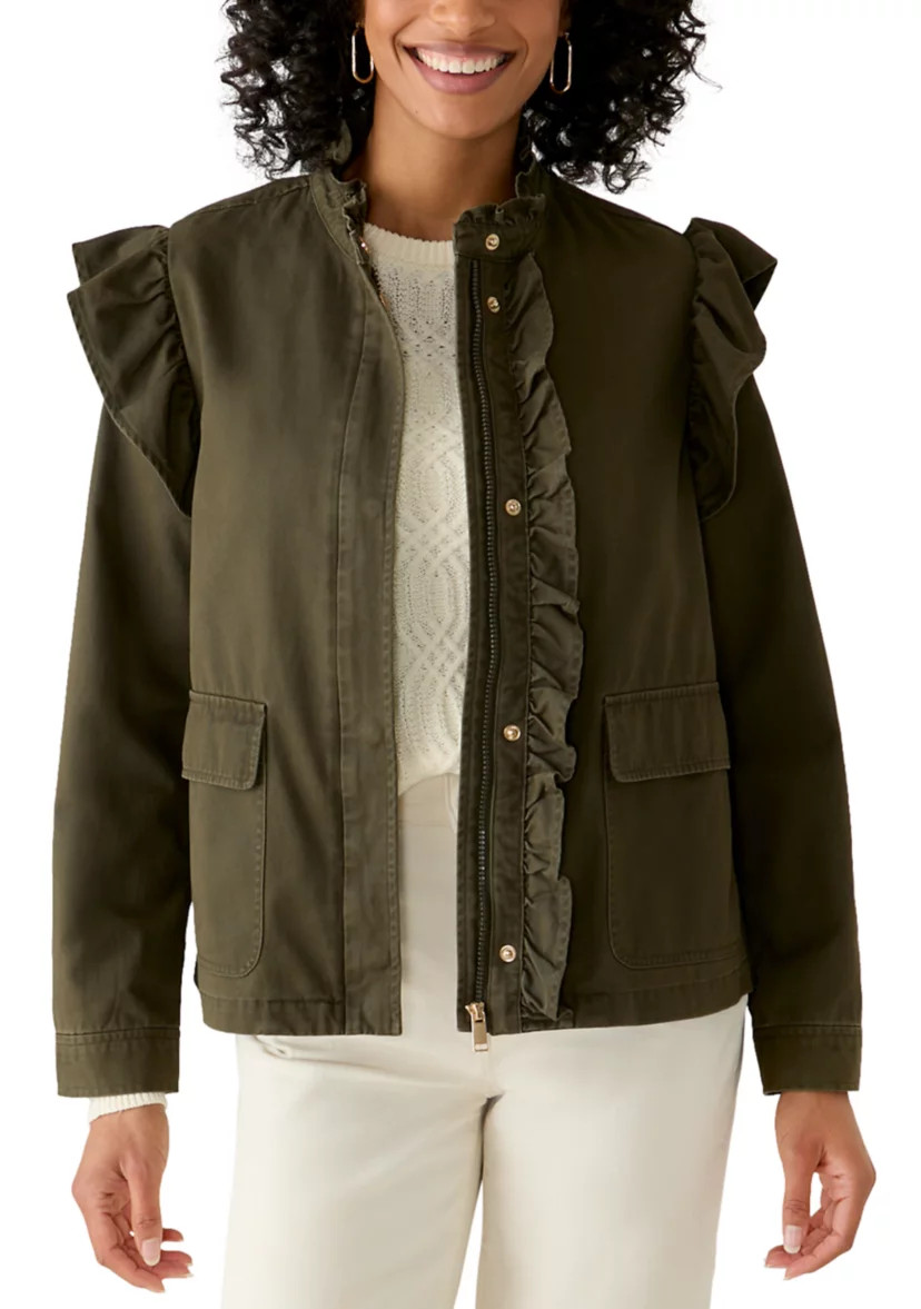 Women's Ruffle Trim Jacket | Belk