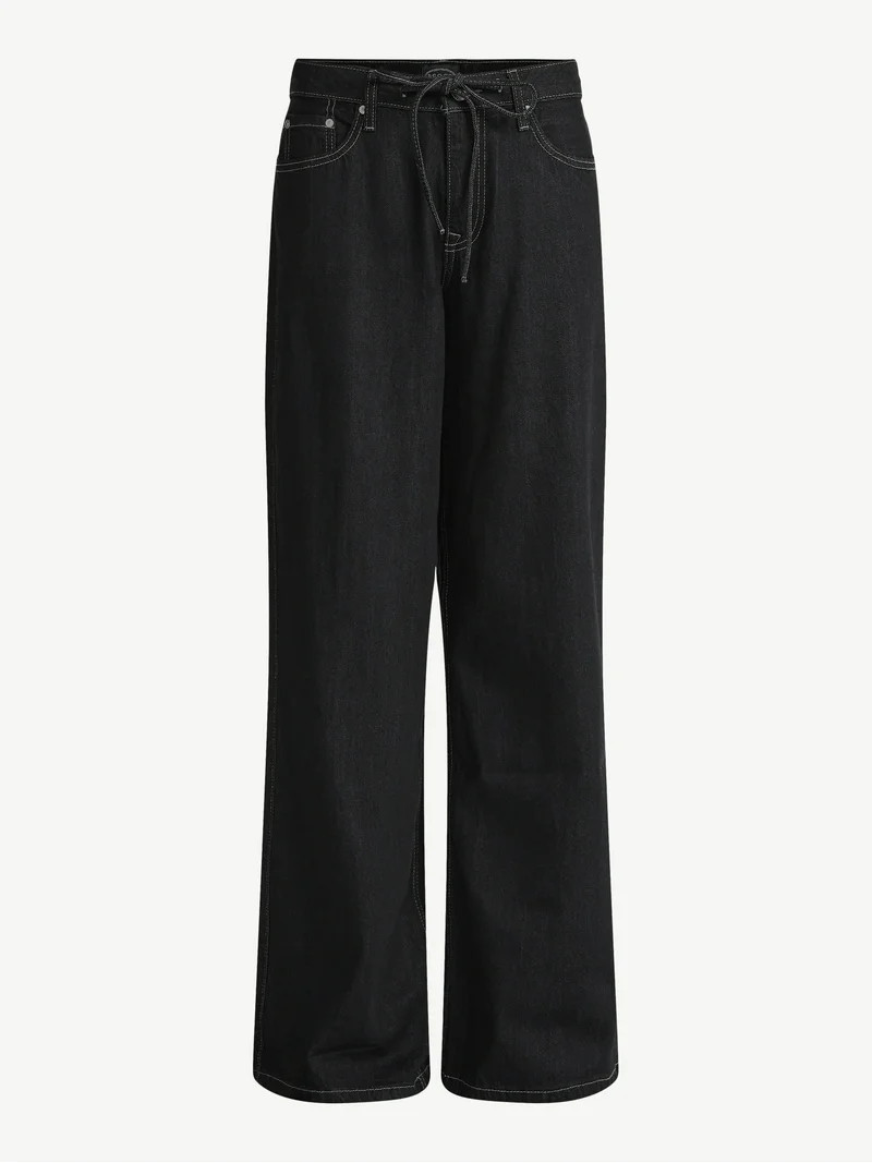 Scoop Women’s and Women's Plus Relaxed Low Slung Jeans, Sizes 0-28 Plus | Walmart (US)