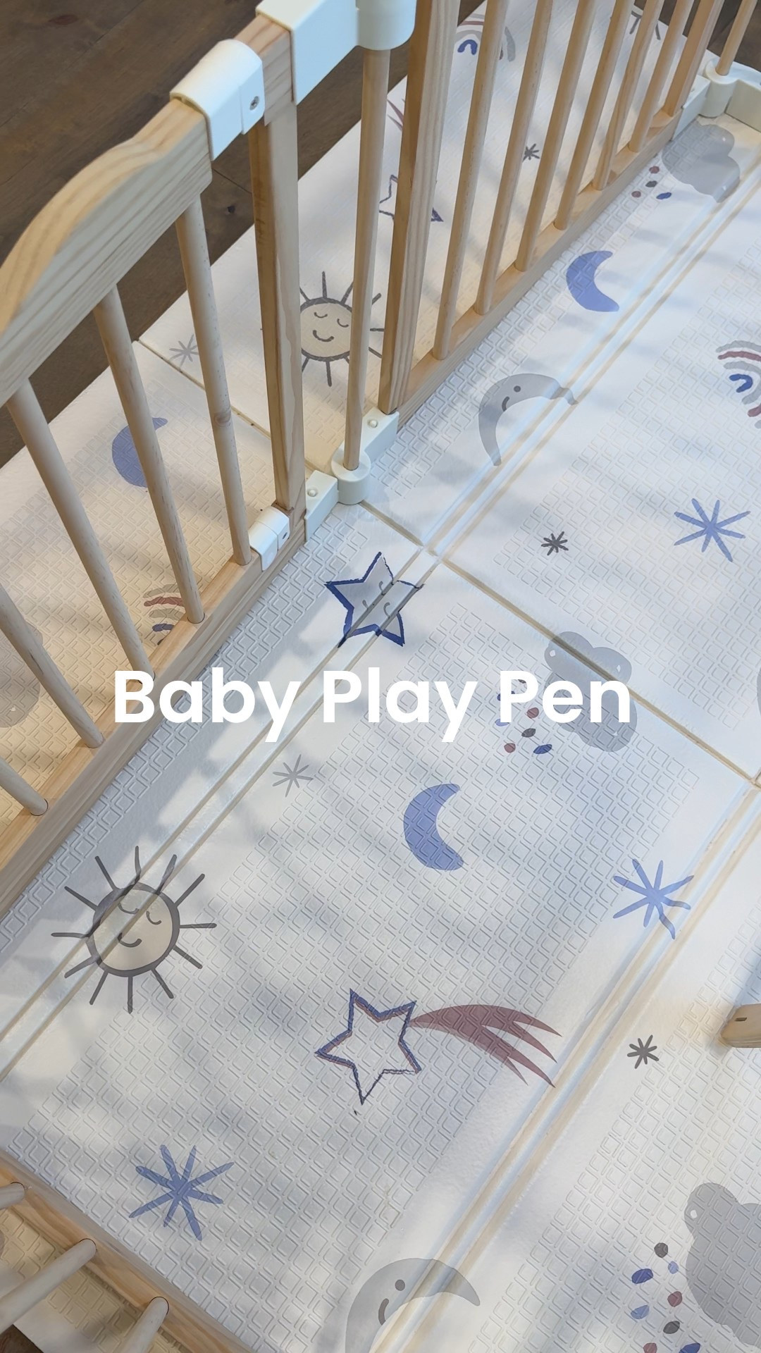 Found the perfect baby play pen and mat for our living room. We wanted to ensure that we could limit the exposure to small toys with two older siblings. 