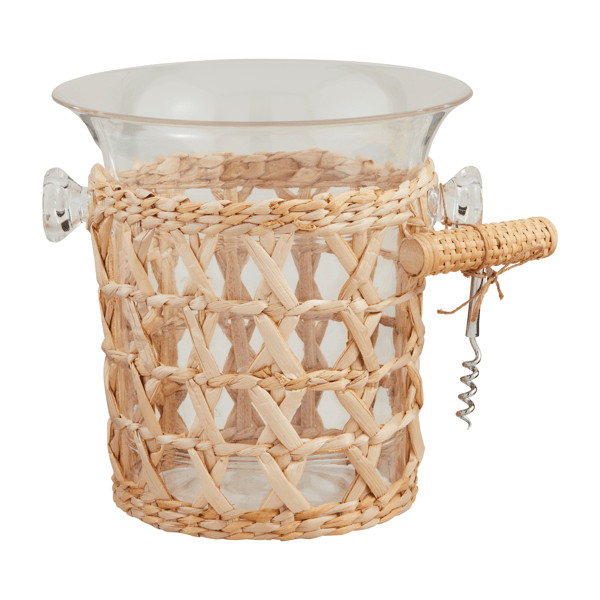 Woven Acrylic Ice Bucket Set | Mud Pie