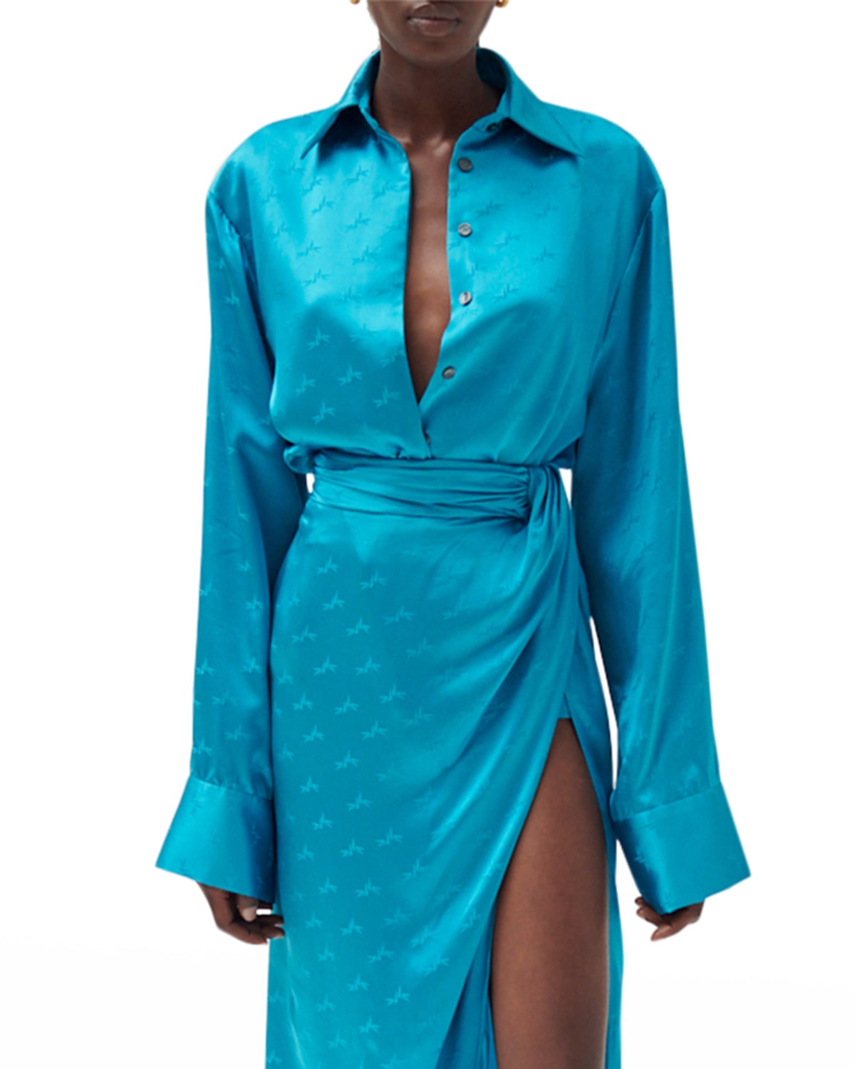 Faith Button-Front Jacquard Top | Neiman Marcus