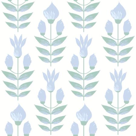 Block print tulip wallpaper English cottage interior 

#LTKfindsunder100 #LTKhome