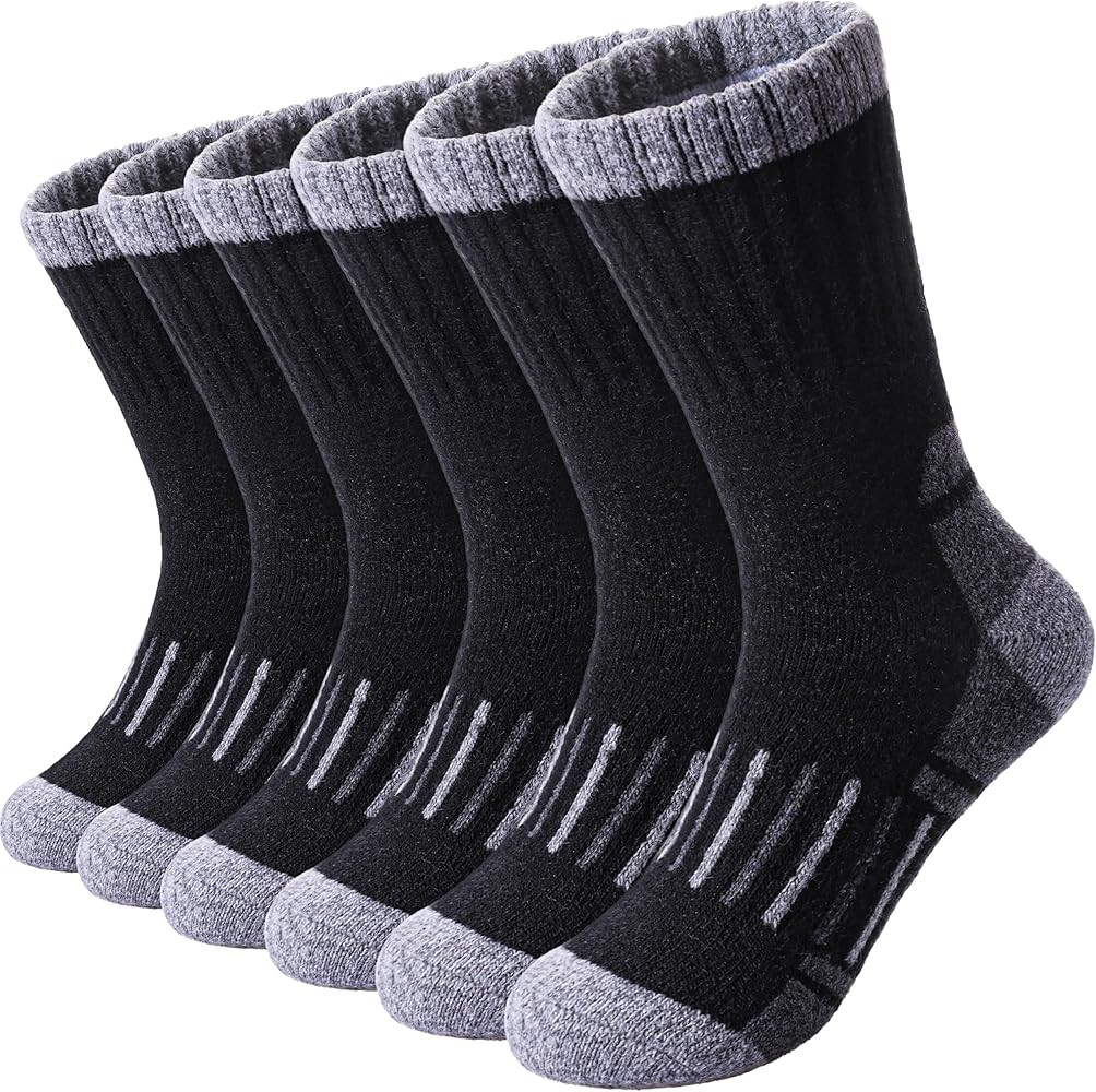 LINEMIN Kids Merino Wool Hiking Socks Toddlers Boys Girls Winter Warm Thick Thermal Boot Cushion ... | Amazon (US)