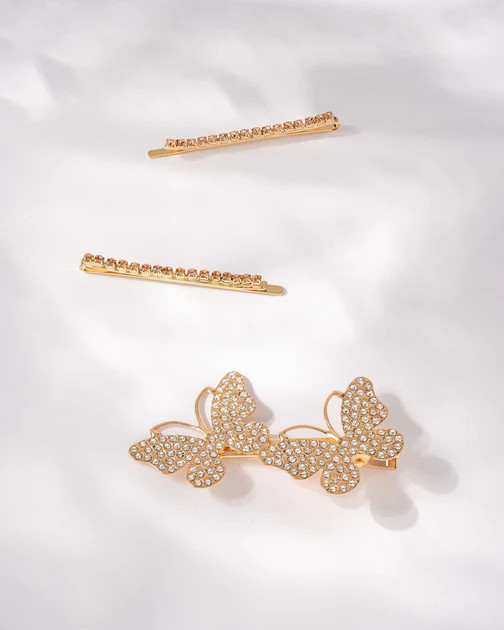 Butterfly Effect Hair Clip Set - Gold | VICI