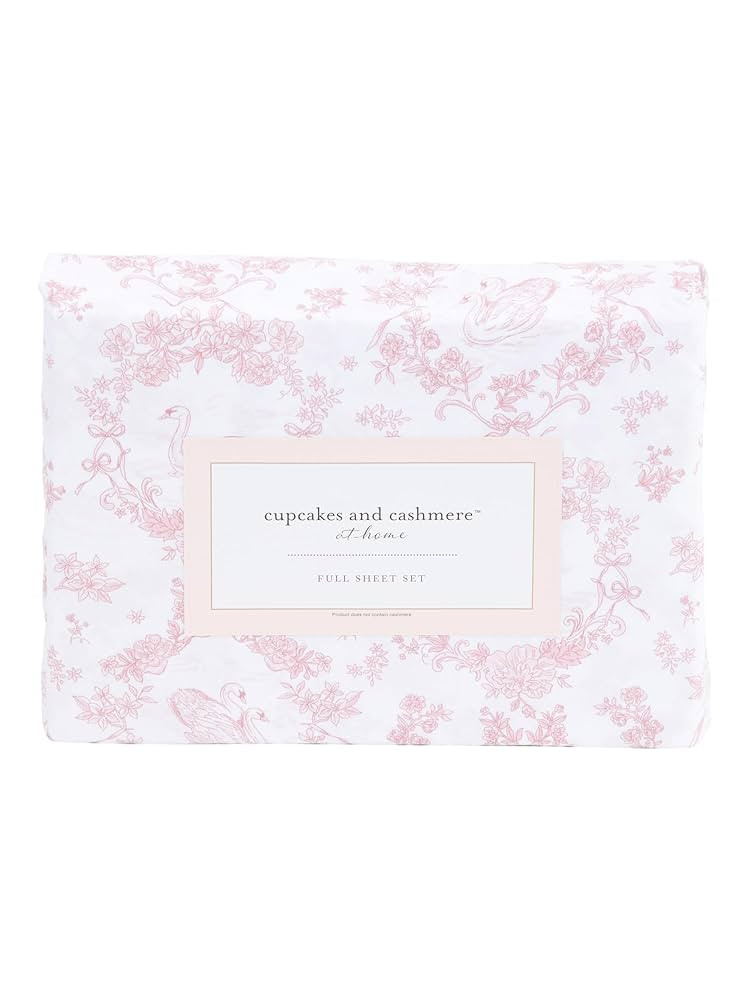 cupcakes and cashmere Pink Swan Toile Sheet Set, Twin | Amazon (US)