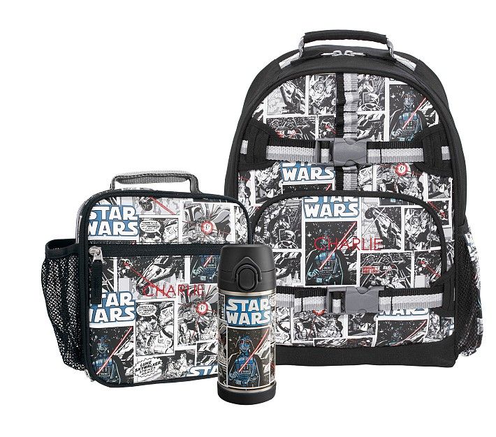 Mackenzie Star Wars™ Comics Glow-in-the-Dark Backpack & Lunch Bundle, Set of 3 | Pottery Barn Kids