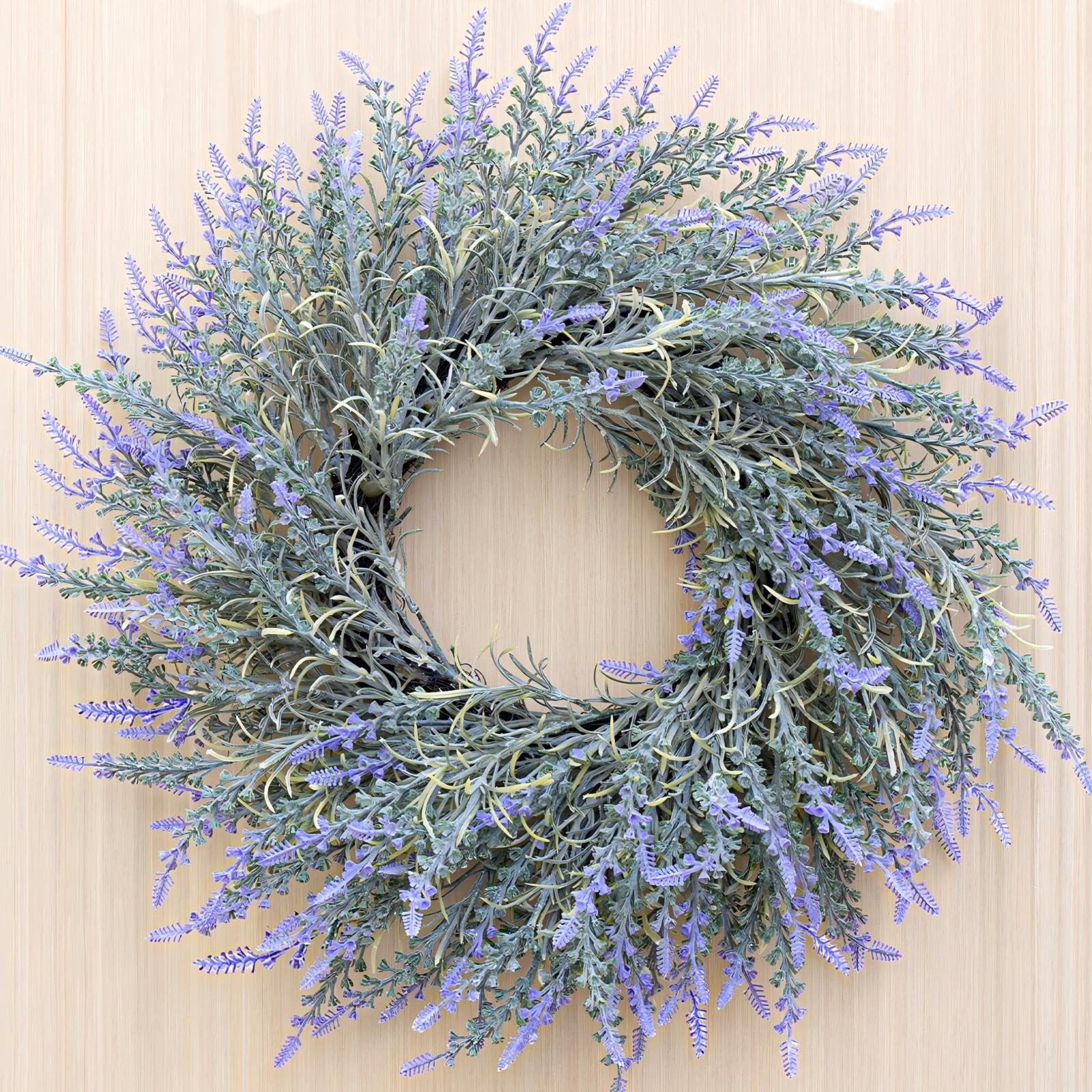 Winter Spring Summer Wreath Lavender Purple Wreath for Front Door, 22Inch Artificial All Seasons ... | Amazon (US)